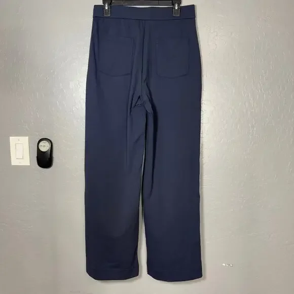 HALARA High Waisted Blue Wide Leg Women's Pants Tall Pull On, L - Picture 2 of 4